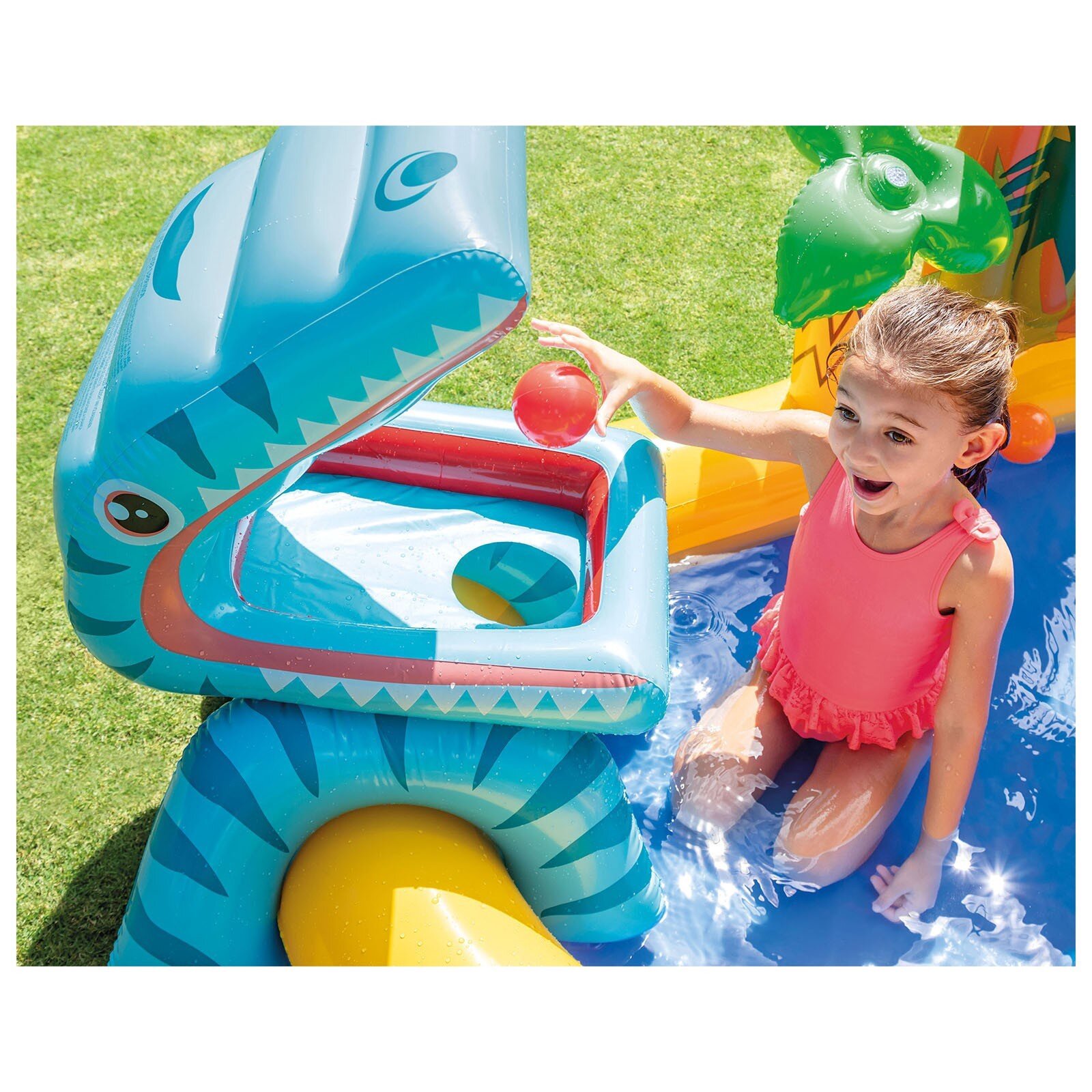 Игровой центр надувной "Динозавр", 249х191х109см, 57444NP Intex - фото №9