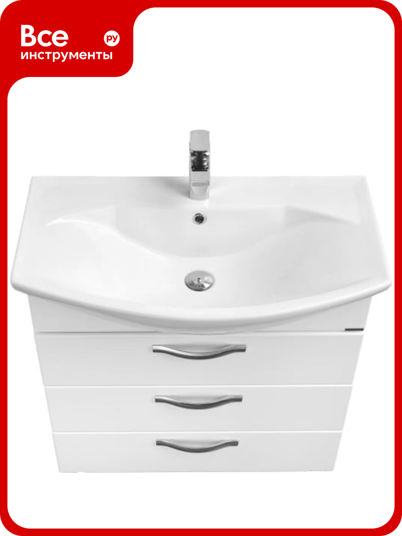 Тумба AQUATON Ария 80 Н умывальник SMILE 80 00015243 1A141301AA010