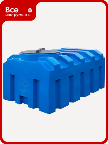 Изображение товара Емкость, PLASTERRA, горизонтальная прямоугольная PLASTERRA PT GLK 1000 4631176171803, полиэтилен, с винтовой крышкой