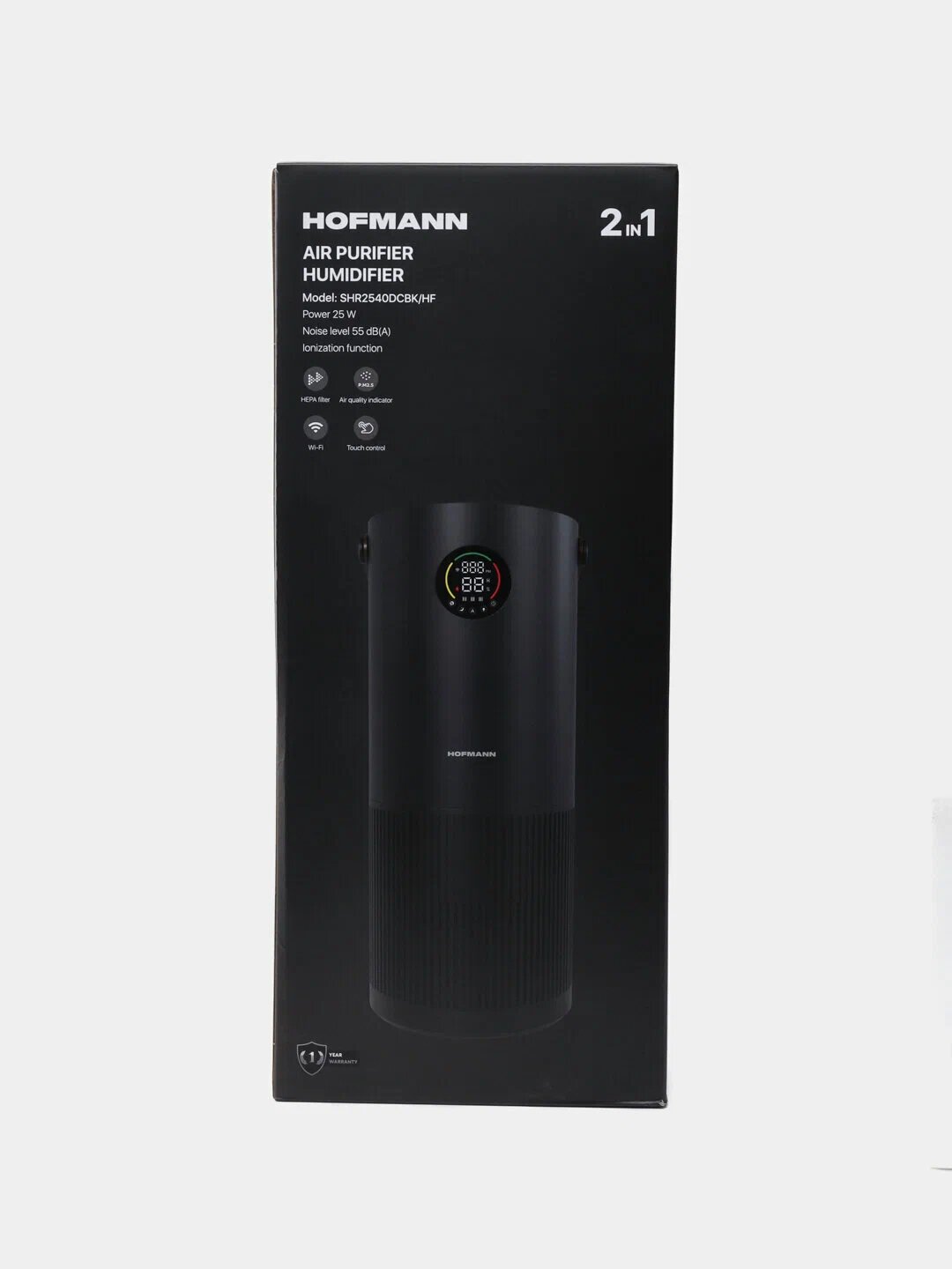 Очиститель воздуха и увлажнитель Hofmann SHR2540DCBK, 3.75 л, 20 часов непрерывной работы