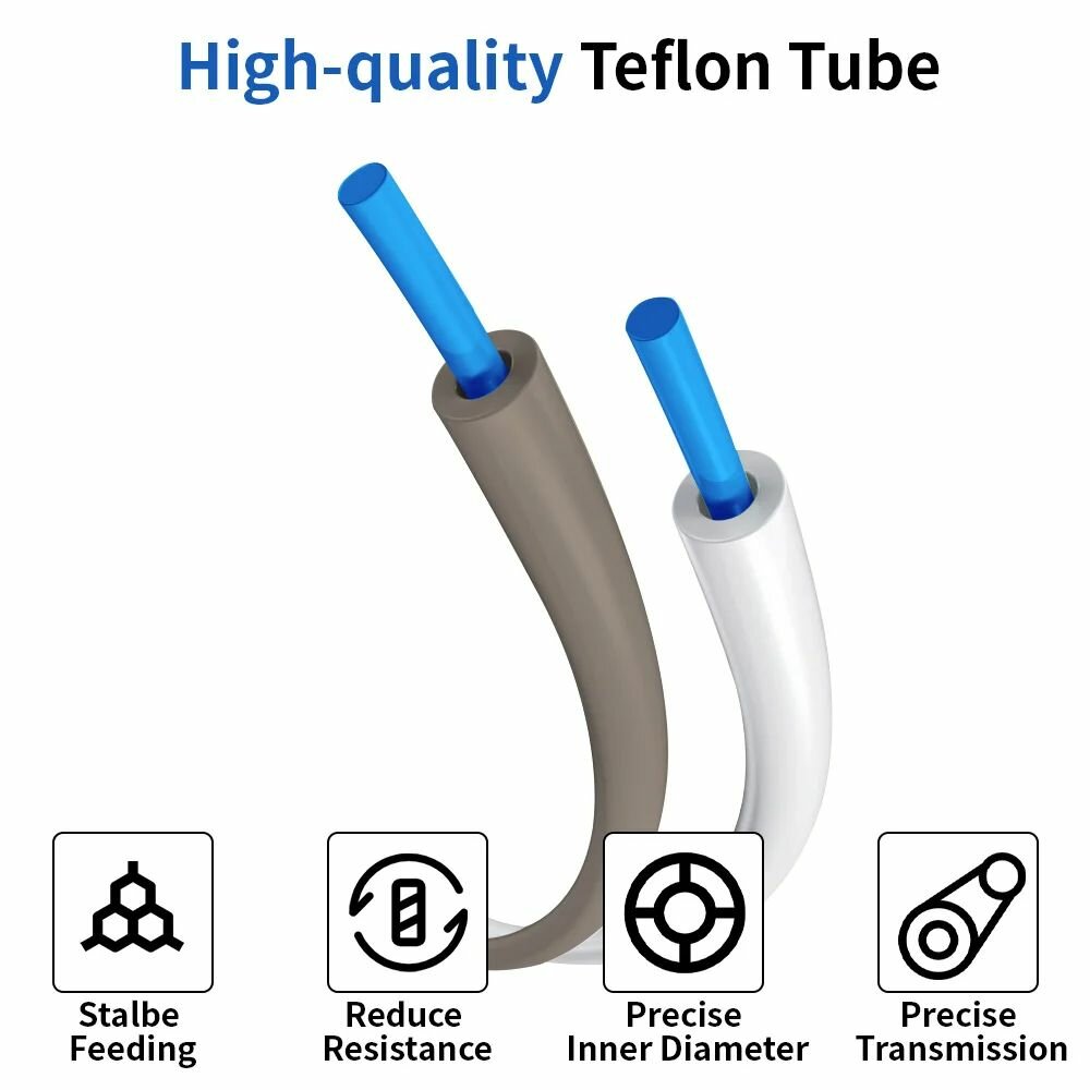 Для мини-3D-принтеров Bambu Lab P1P/AMS/A1, трубка из птфэ White 4 meter — фото 1