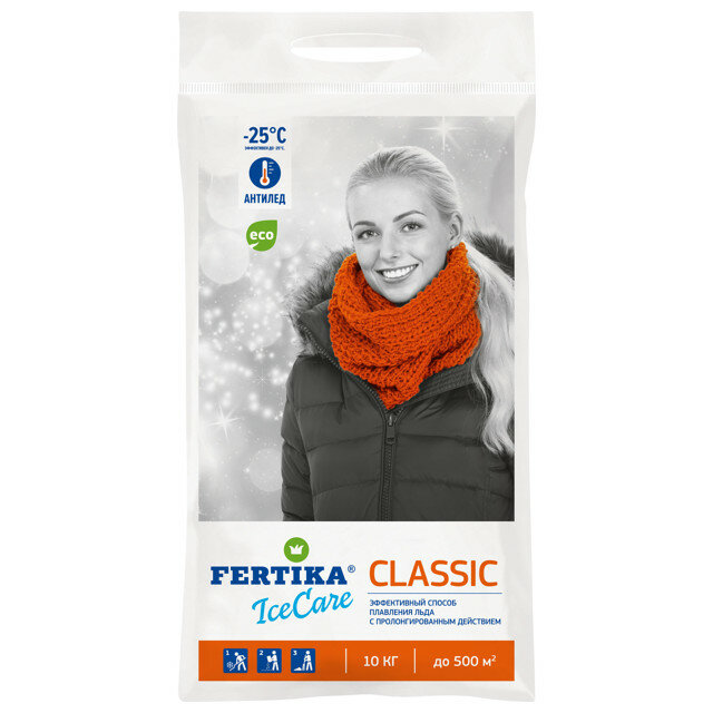 Реагент противогололедный FERTIKA IceCare CLASSIC 10кг