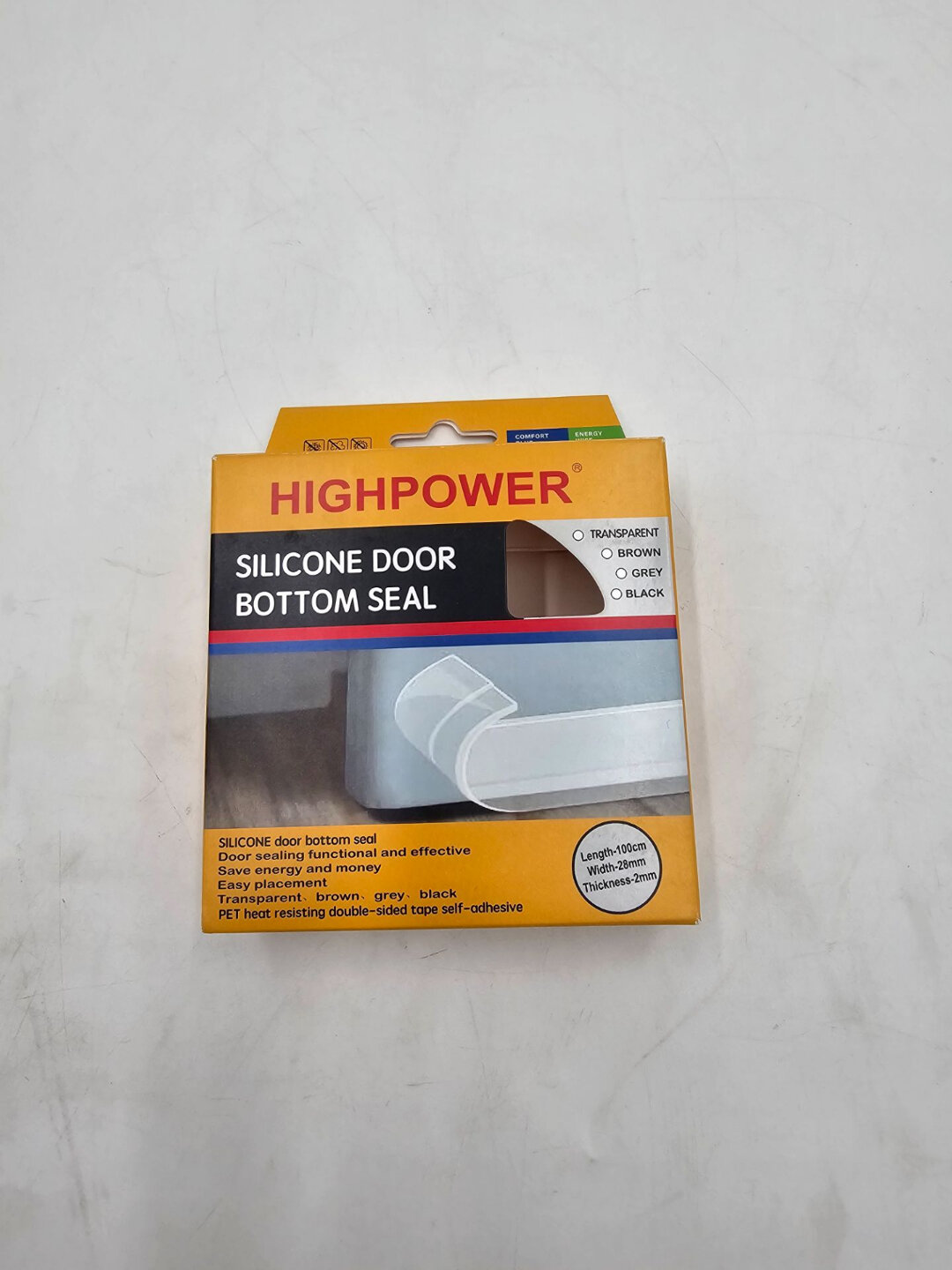 Уплотнитель для дверей, самоклейка, защита от сквозняков, цвет прозрачный — фото 1