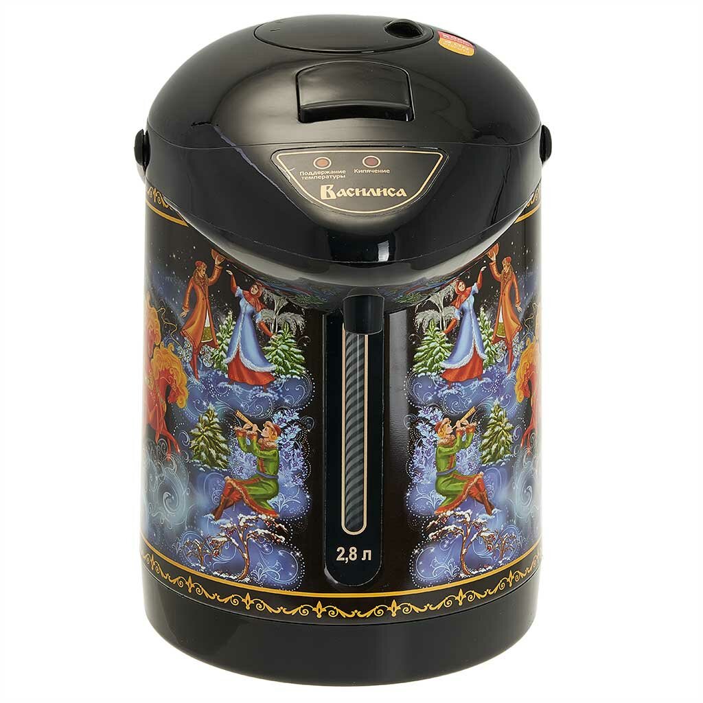 Термопот электрический 2,8 л Василиса ВА-5003 "Тройка" 750 Вт, черный — фото 1