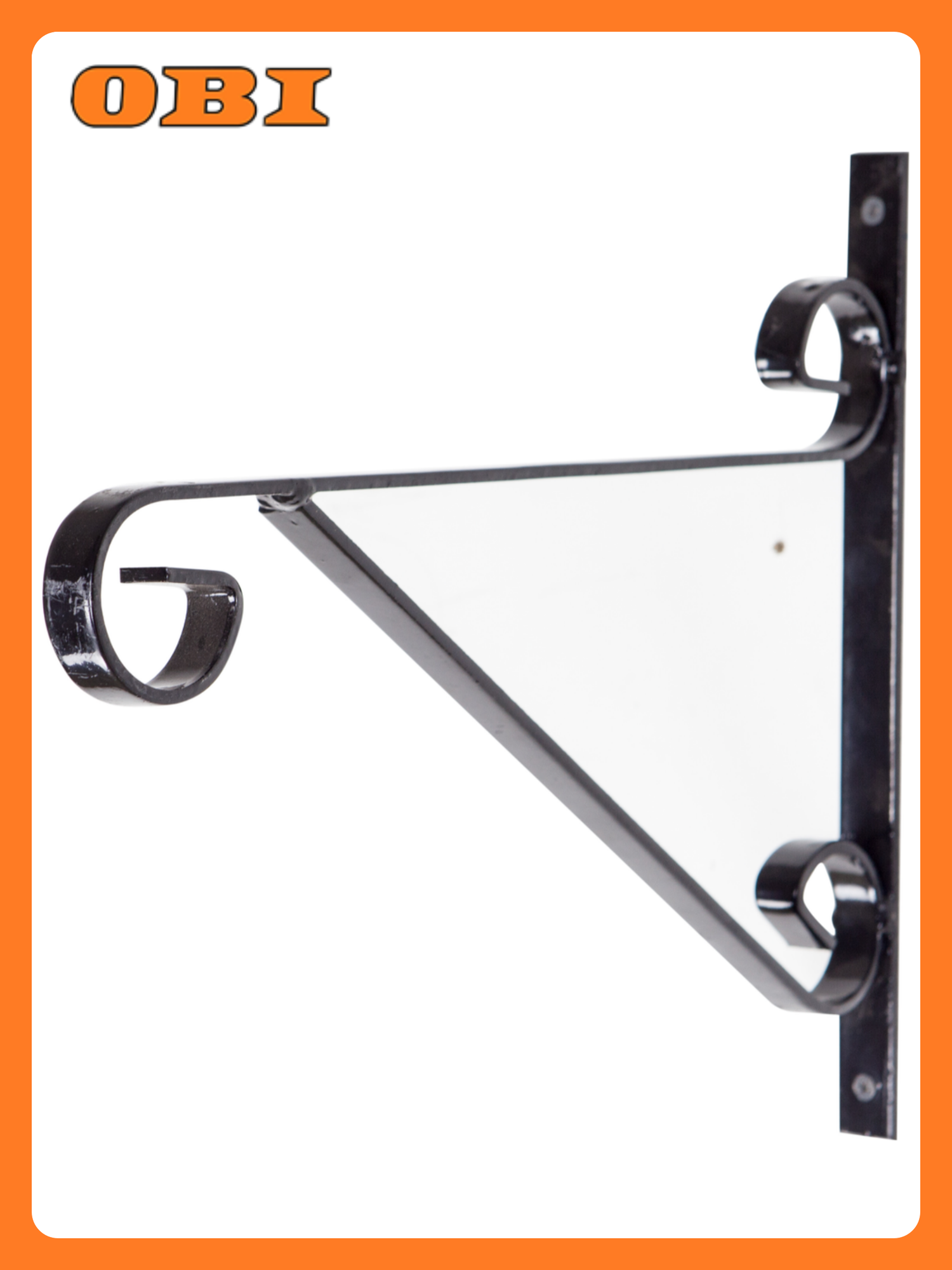 Кронштейн для балконного ящика настенный металл черный 35см