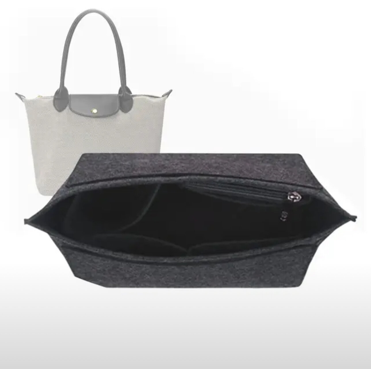 Органайзер для сумки Longchamp M Tote, черный, текстиль, размер M