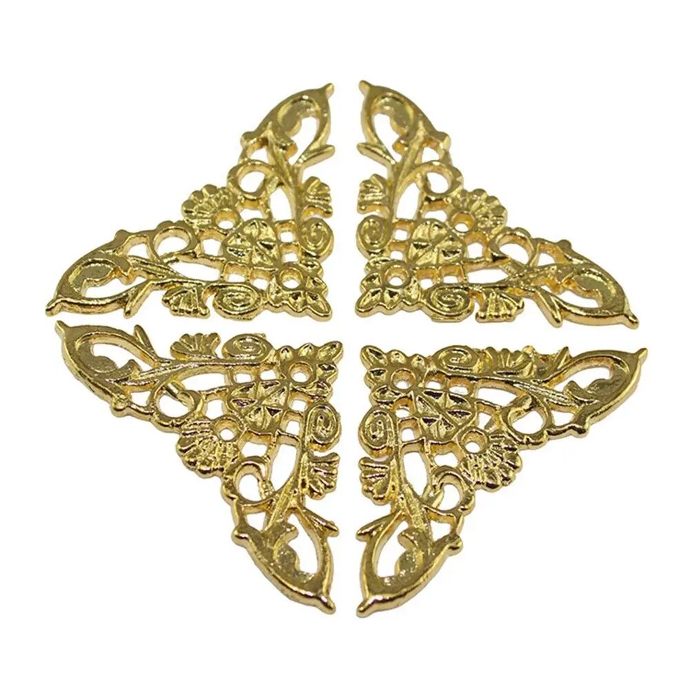 Угловые кронштейны из цинкового сплава 4 шт. gold-33x64mm-