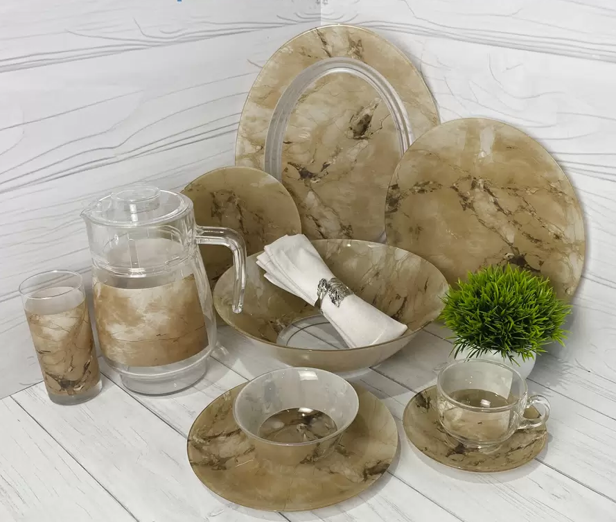 Набор столовой посуды LUMINARC "SIMPLY MARBLE" V8583 46пр 1х1