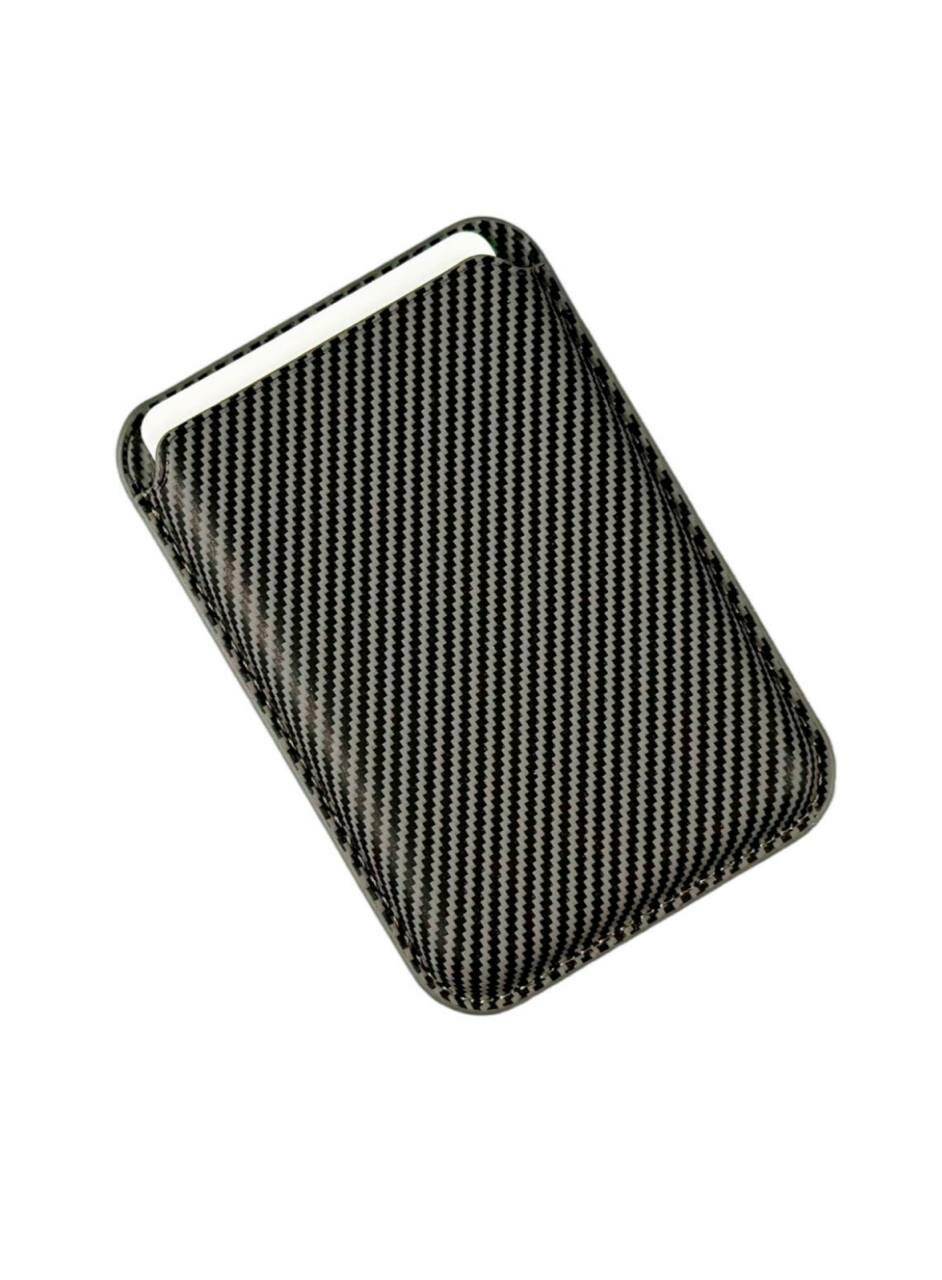 Картхолдер, для iPhone, MagSafe, Leather Wallet, магнитный, Карбон — фото 1