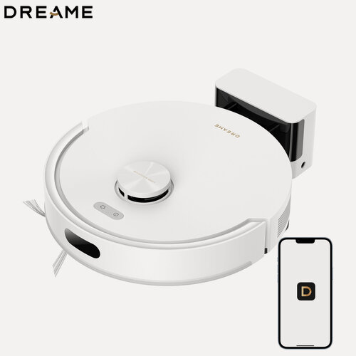 Изображение товара Dreame F20 — белый робот-пылесос 2-в-1, 18 000 Па, умная навигация и App-управлениеуправление