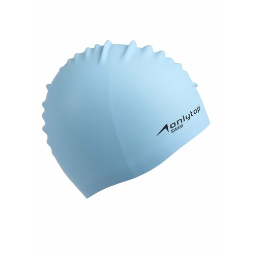 Шапочка для плавания силиконовая 49 гр, цвет голубой 10639091