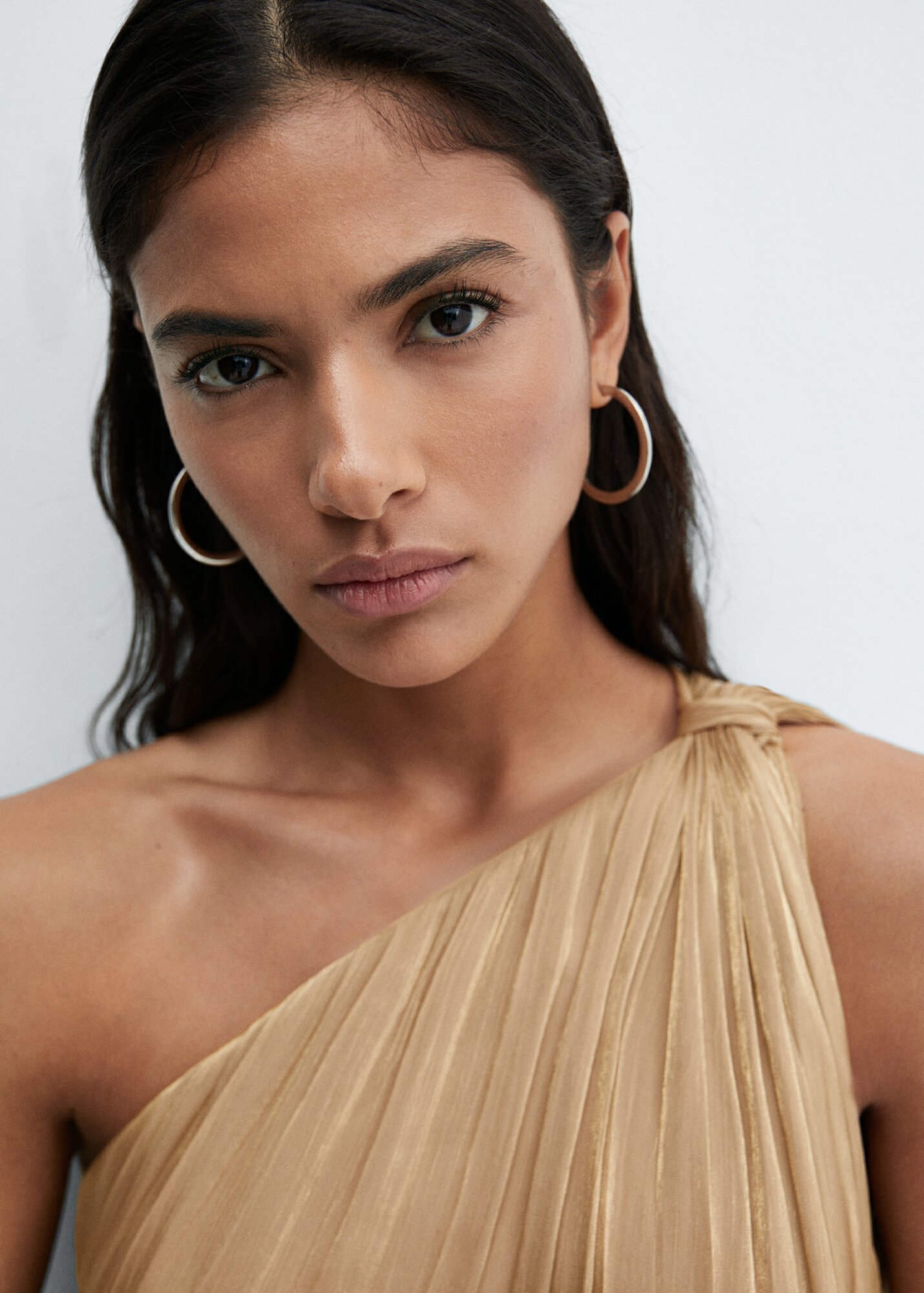 Платье MANGO AMIRA-A, размер M INT, золото — фото 1