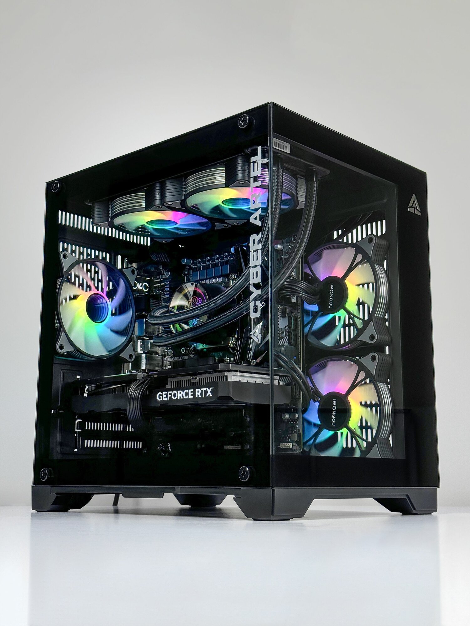 CYBER ARTEL Мощный системный блок AMD Ryzen 5 7500F, RAM 32 ГБ, SSD 1000 ГБ, RTX 5060 Windows 10 Pro компьютер для игр