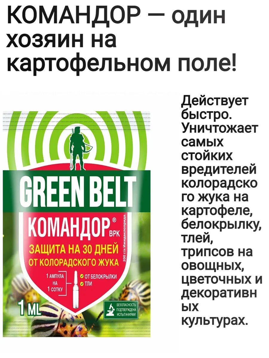 Командор от вредителей и колорадского жука в ампулах