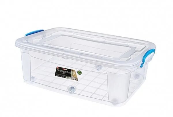 Контейнер Storage Box 30 л на колесах. прозрачн. 640х415х195