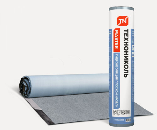 Изображение товара Технониколь гидроизоляция плоской кровли 1х8м (8 кв. м), самоклеющаяся