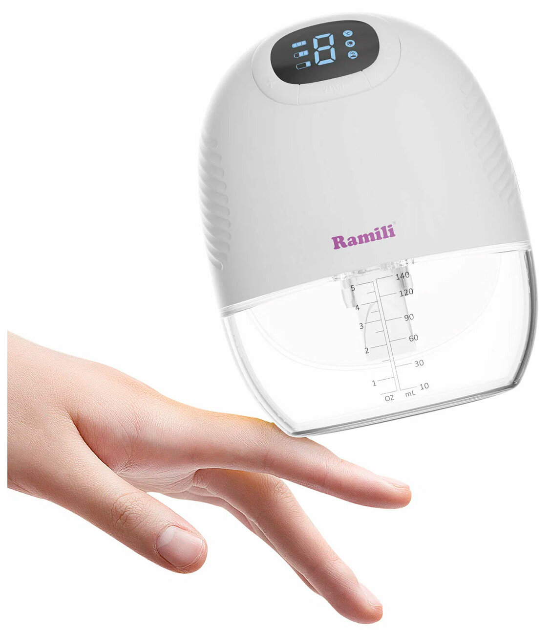 Картинки Четырехфазный бионический молокоотсос Ramili SE300, с бутылочкой 240 мл (SE300240ML)