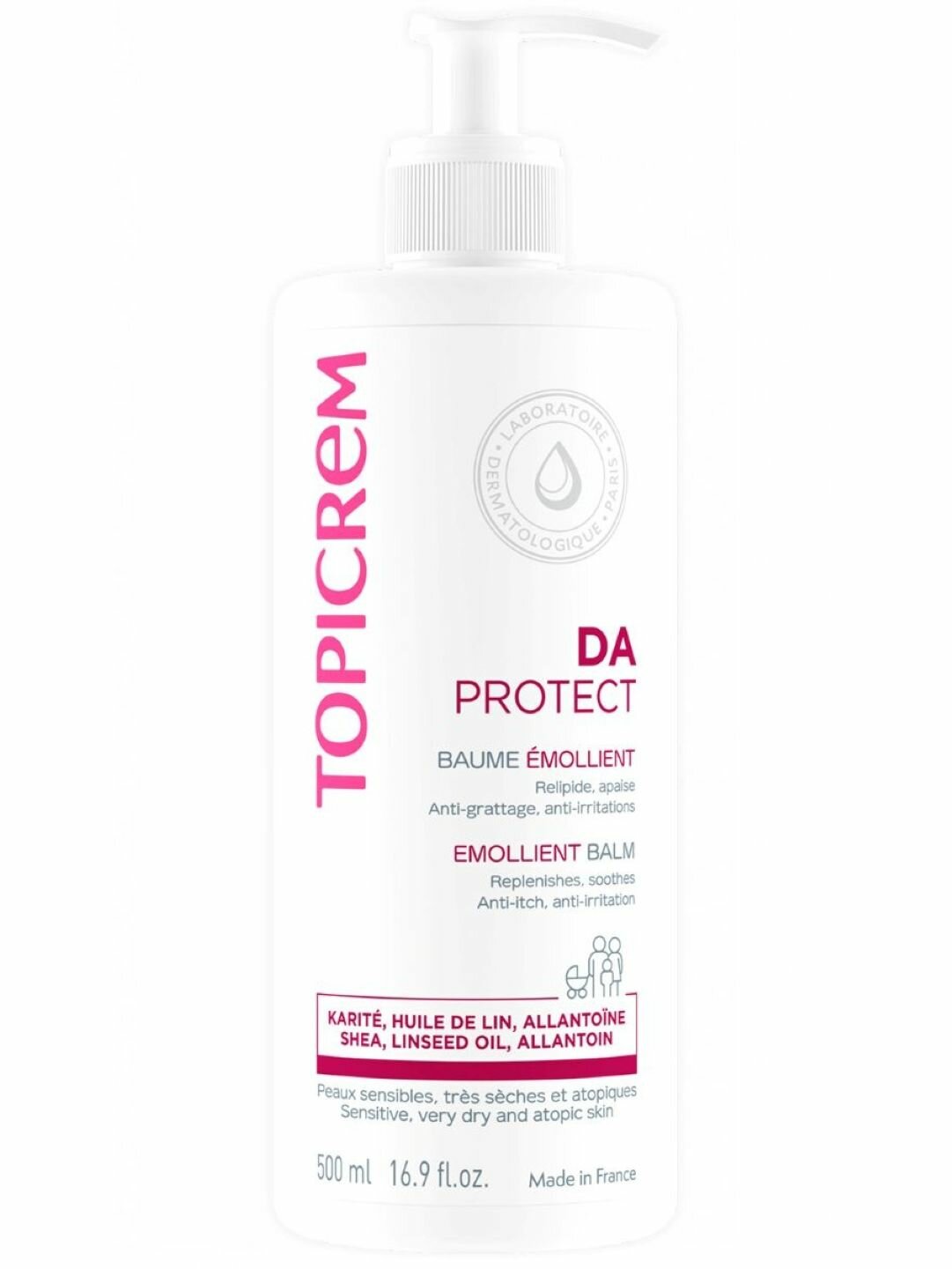 ТОПИКРЕМ АД Бальзам липидовосстанавливающий, 500 мл | TOPICREM DA PROTECT Emollient Balm