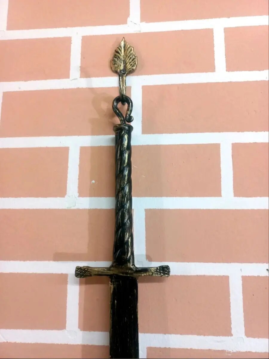 Кованая ложка для обуви, рожок, Студия кованой мебели Нива, цвет матовое золото — фото 1