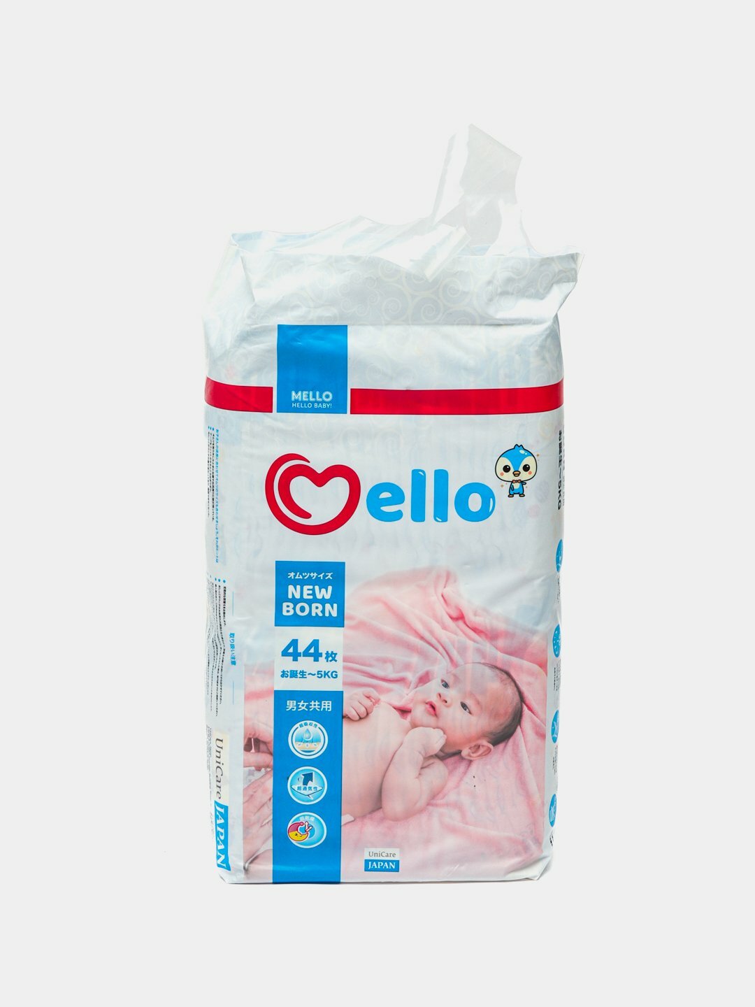 Подгузники Mello для детей, NB (1), 44 штук, 0-5 кг