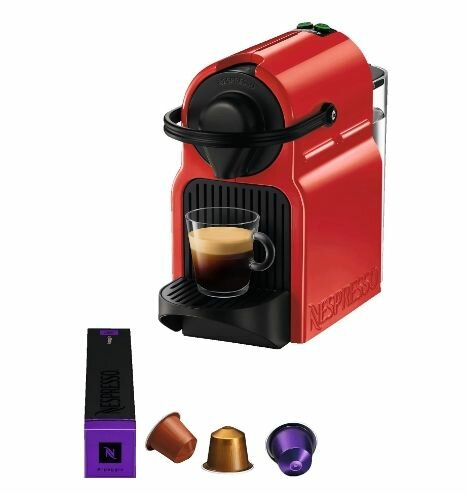 Капсульная кофемашина Krups Nespresso Inissia XN1005, Ruby Red
