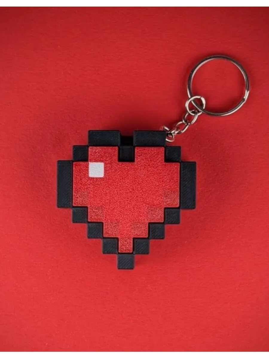 Брелок 3DESHKA, коричневый, красный — фото 1