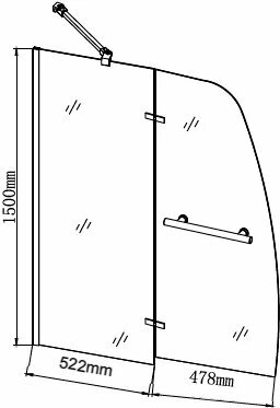 Шторка на ванну Grossman - фото №2