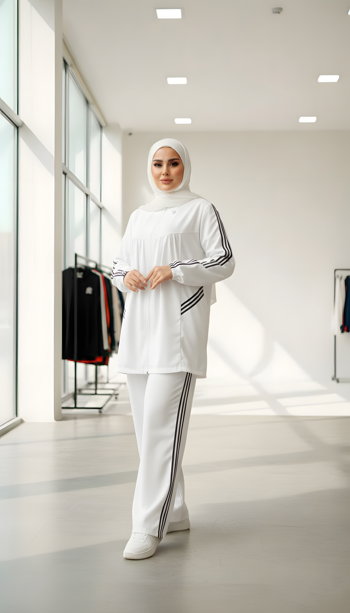 Костюм спортивный adidas, размер 50, white/black