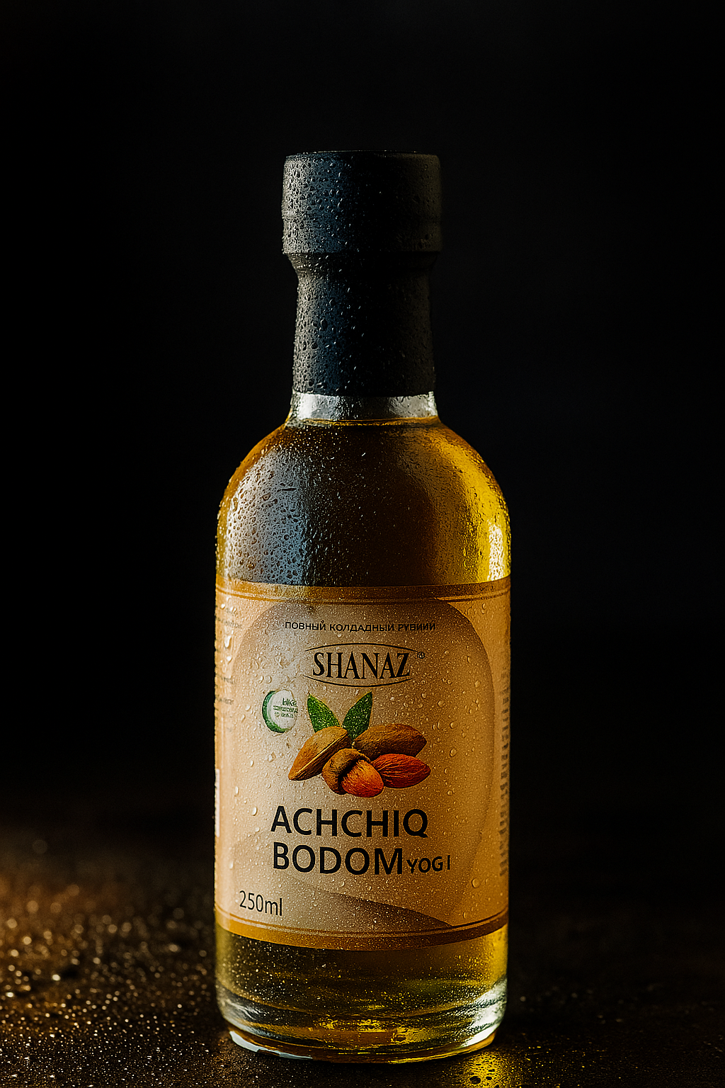 Масло горького миндаля, 250 мл в стеклянной бутылке — 100% натуральный эликсир красоты и молодости!