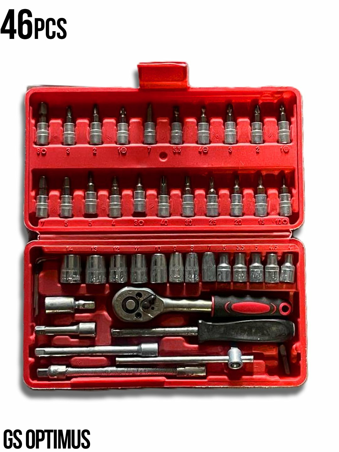 Набор инструментов iRON, хромованадиевая сталь, 46-215 элементов, реверсивный, динамометрический — фото 1