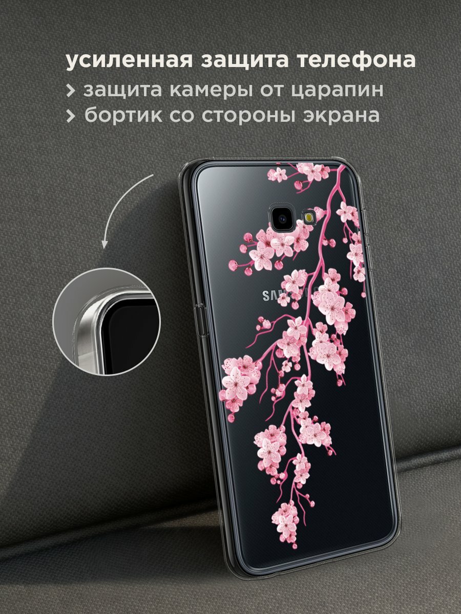 Чехол на Samsung Galaxy J4 Plus 2018 / Самсунг J4 Plus 2018 с принтом "Ветка сакуры 2" — фото 1