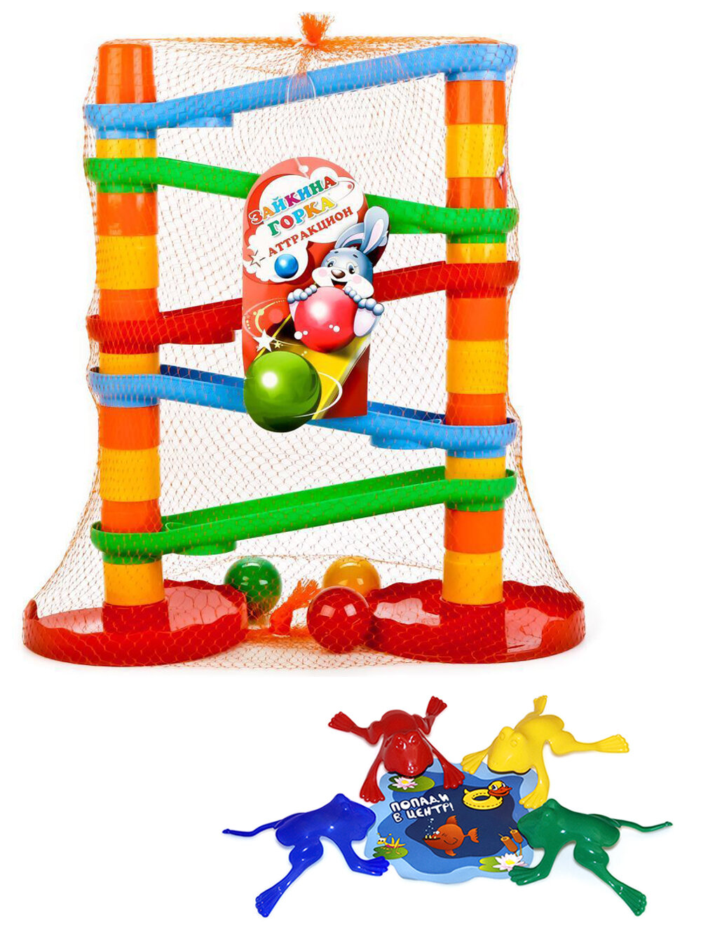 Игрушка биплант Зайкина горка + Лягушки