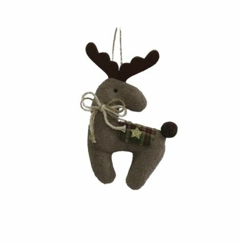 Подвесное украшение Олень 2x10x15 см разноцветный