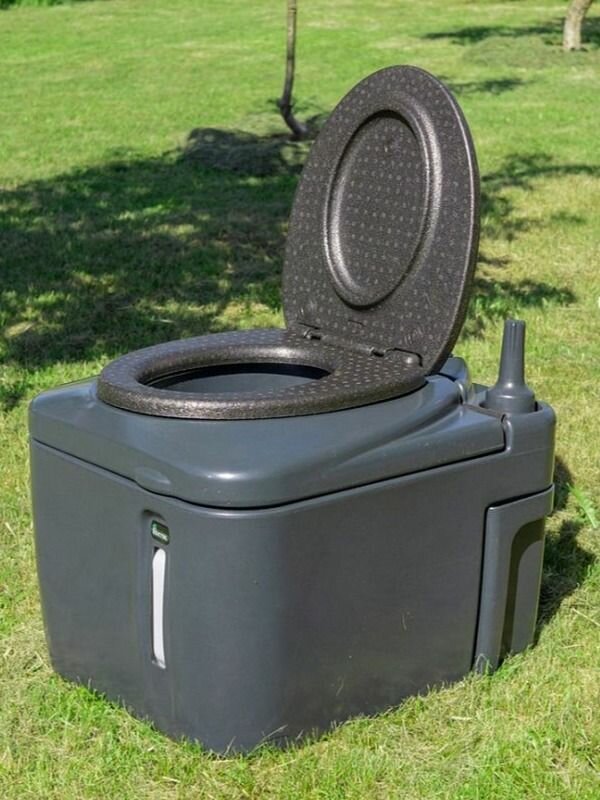 Торфяной туалет для дачи Rostok Eco с термосиденьем с разделителем графит / биотуалет для дома и дачи