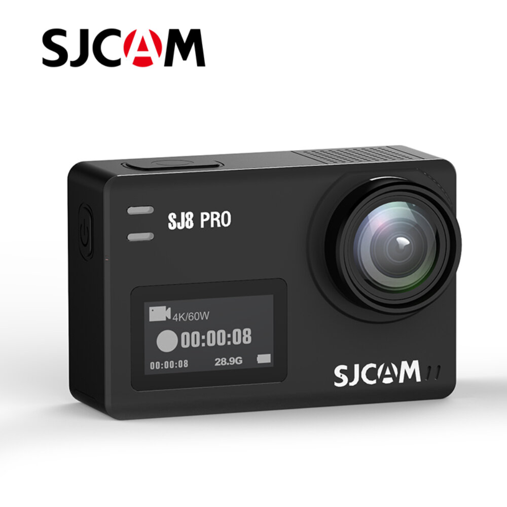 Экшн камера SJCam SJ8 Pro черная с креплением, водонепроницаемая 4K Ultra HD