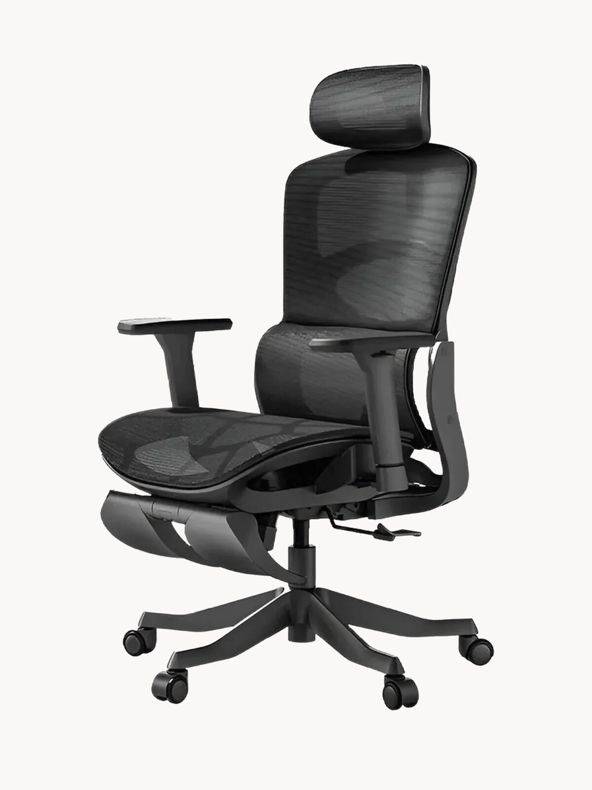 Компьютерное кресло Hbada P2 Pro+, черный 2, обивка из сетки/текстиля, каркас из пластика, для офиса, с подлокотниками/с поясничным упором