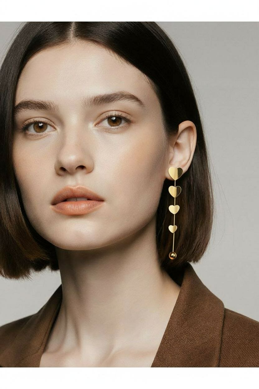 Серьги клипсы, green — фото 1