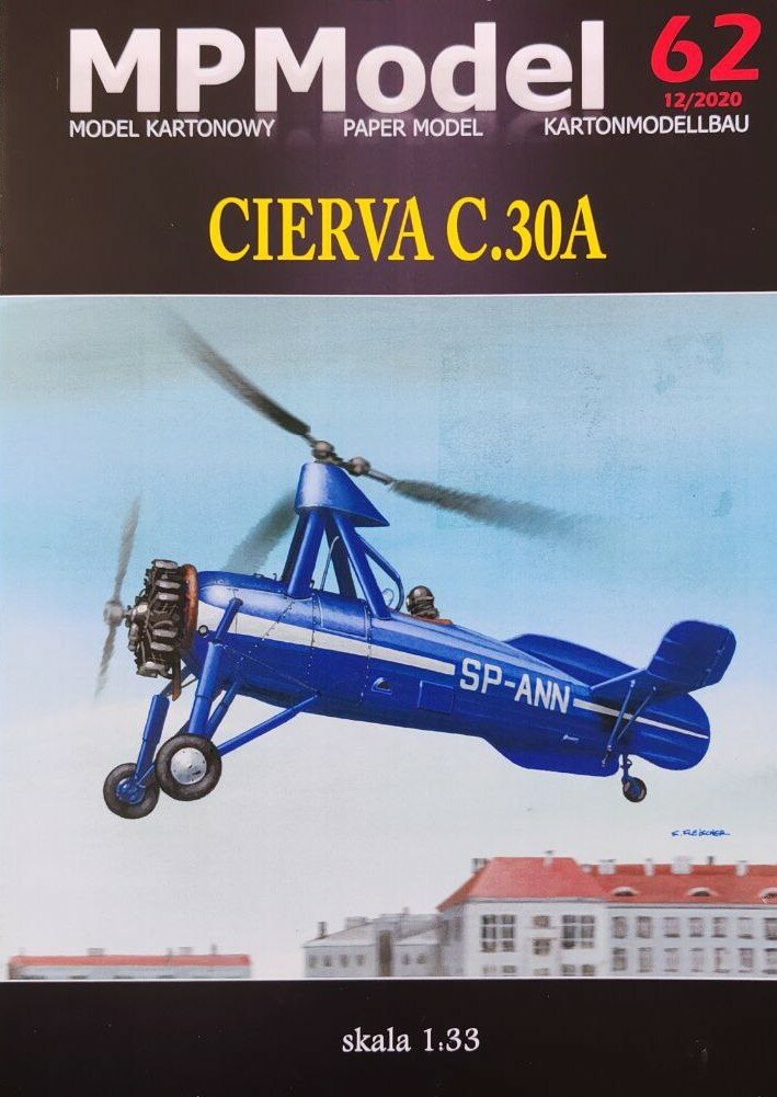 Сборная бумажная модель Автожир Cierva C.30a - MPModel №62 (журнал)