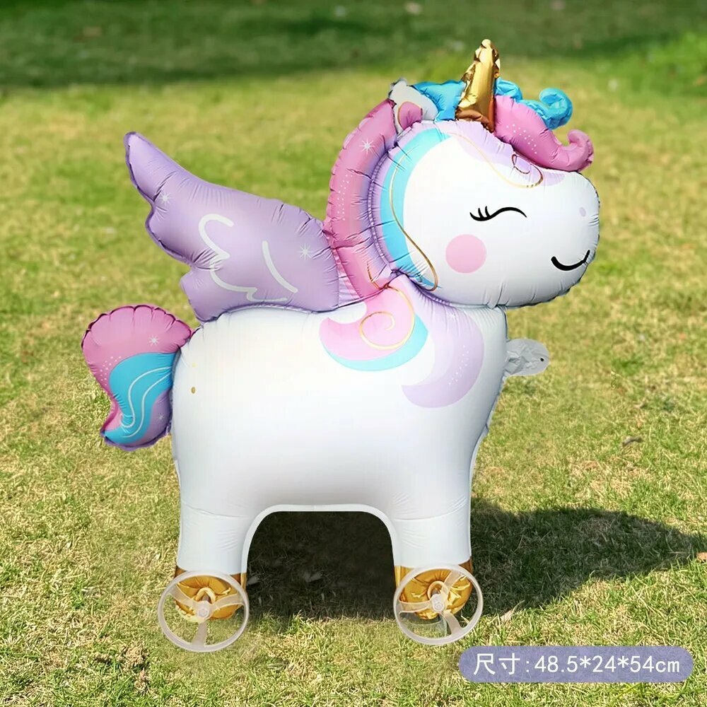 Ходячие воздушные фигуры (единорог, машинка, динозавр) Матовые 3D шары для детских праздников!