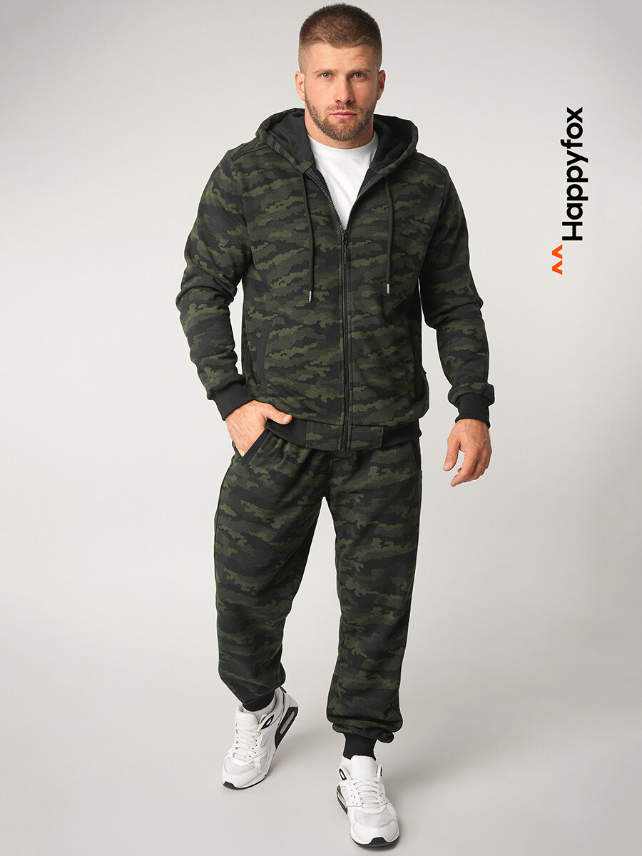 Комплект одежды Happyfox для мужчин размер 52 черный