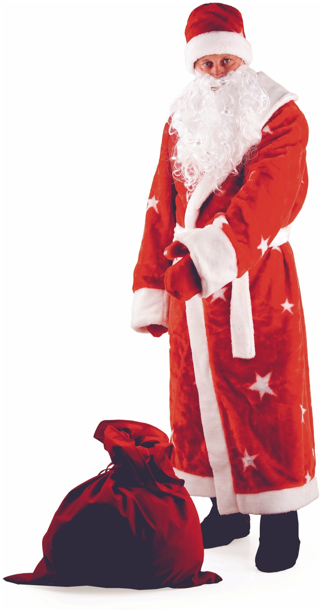 Костюм Деда Мороза Батик 145 синий — фото 1