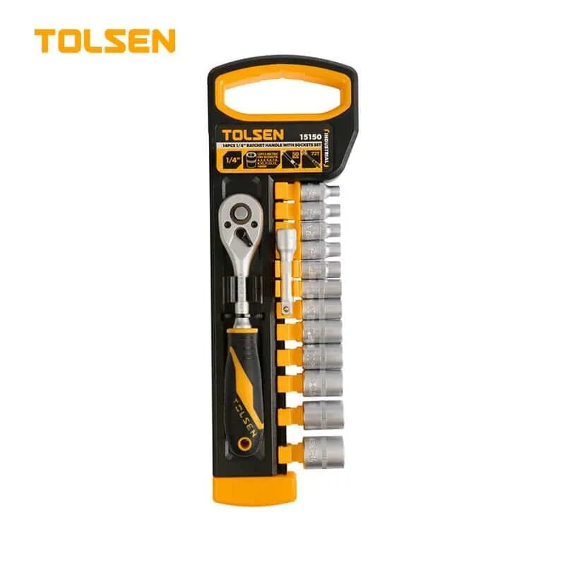 TOLSEN TOL1101-15150 14PCS 1/4 "трещотка с головками 1/4"(M2-M8)