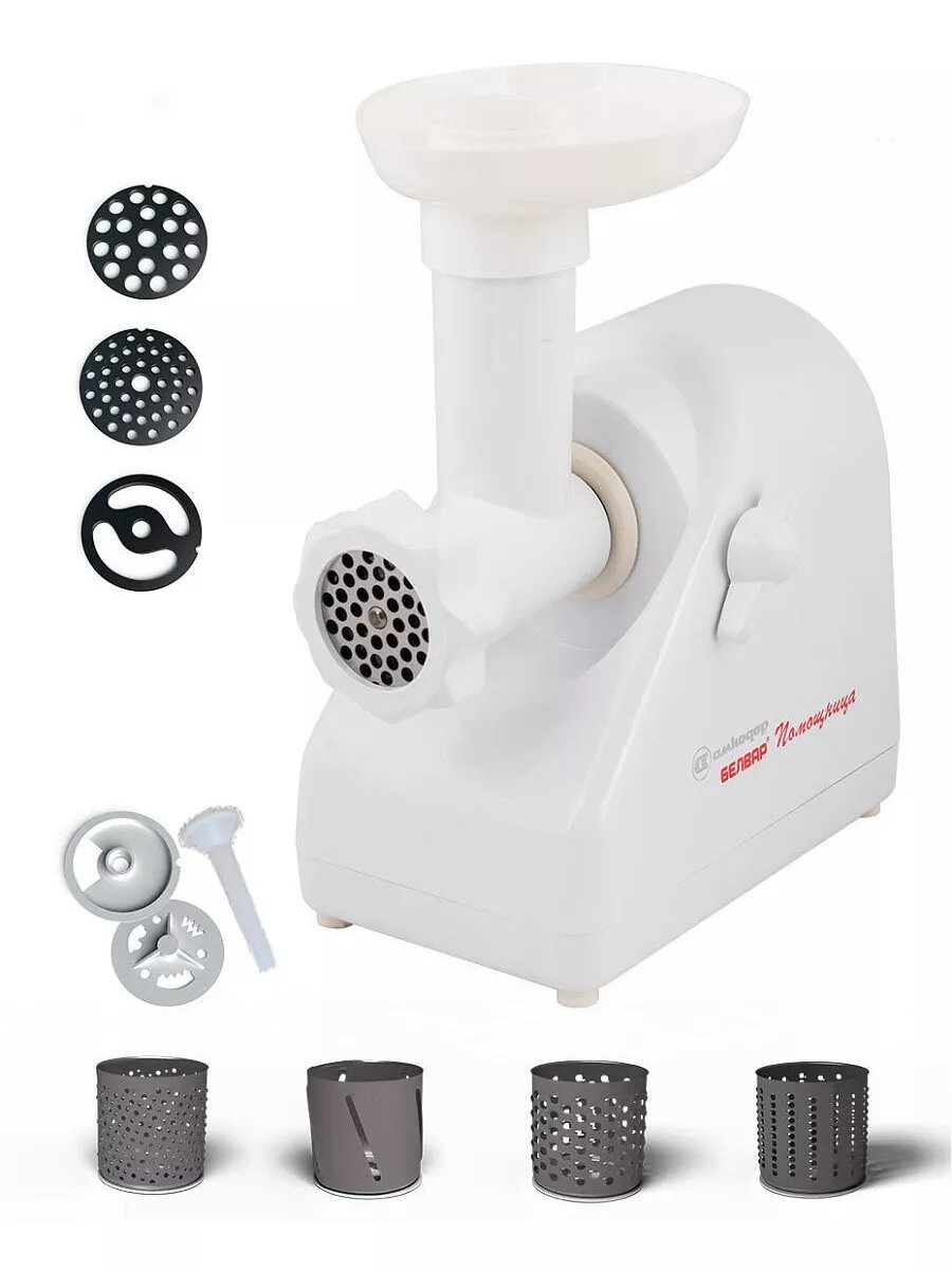 Мясорубка Белвар КЭМ-П2У-304-01 П2У, пластик, система реверса, мощность 1800 Вт