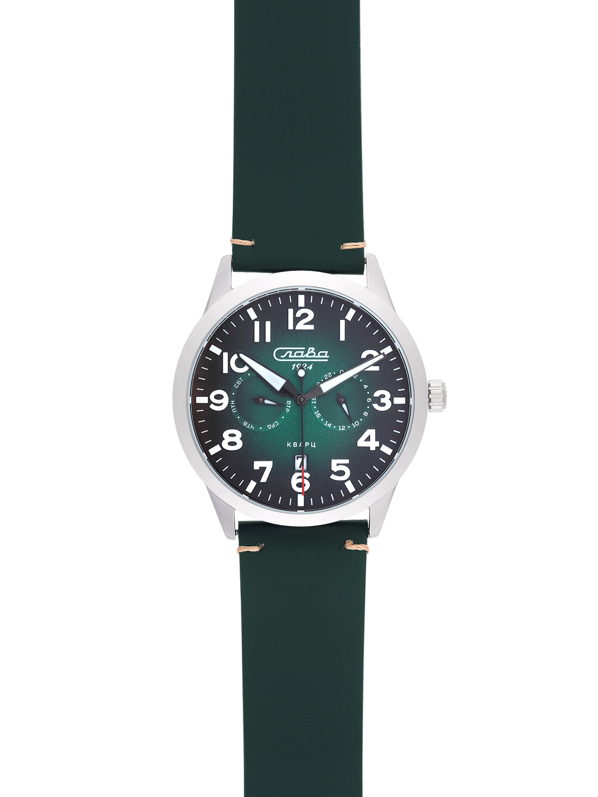 Наручные часы Слава Традиция, зеленый — фото 1