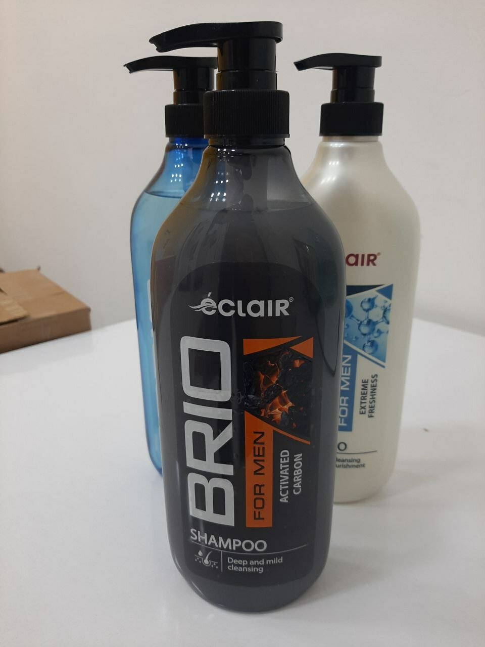 Шампунь Eclair BRIO FOR MEN "ACTIVATED CARBON", качественно очищает, 730 мл