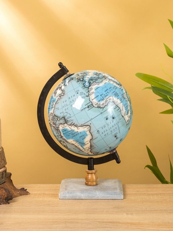 Глобус Sima-land сувенирный, 18х15х25 см, подставка мрамор