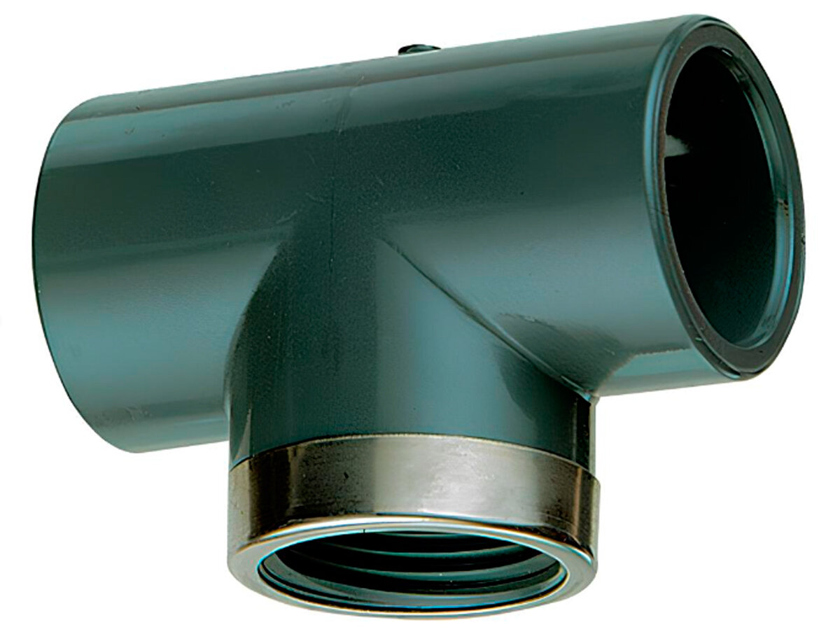 Тройник 90 град. переходной клей-резьба усиленный 40х1 1/4" (Европа)