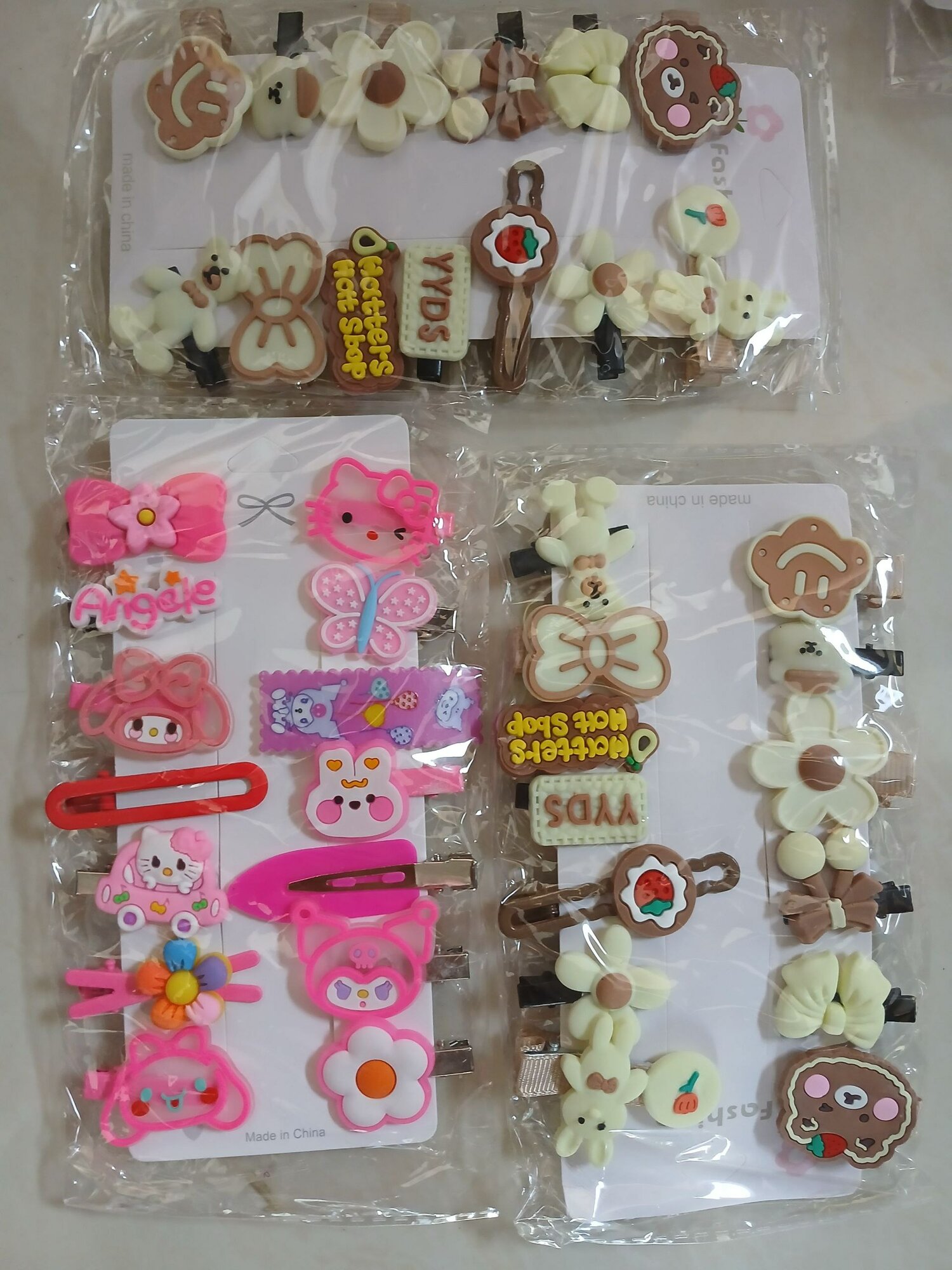 Заколки CORG, для девочек, металл, пластик, силикон, голубые