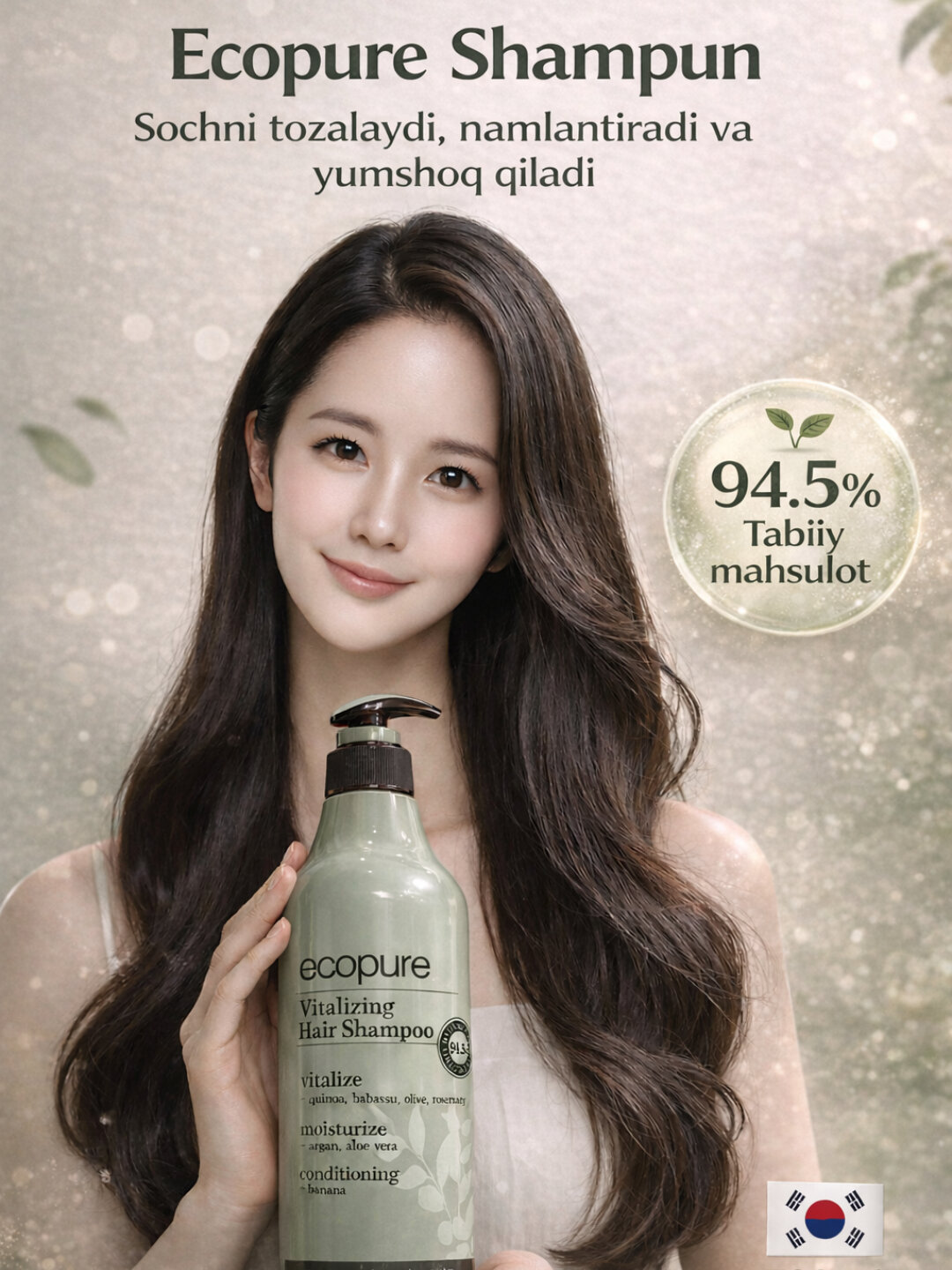 Ecopure Восстанавливающий шампунь для всех типов волос, 700 мл