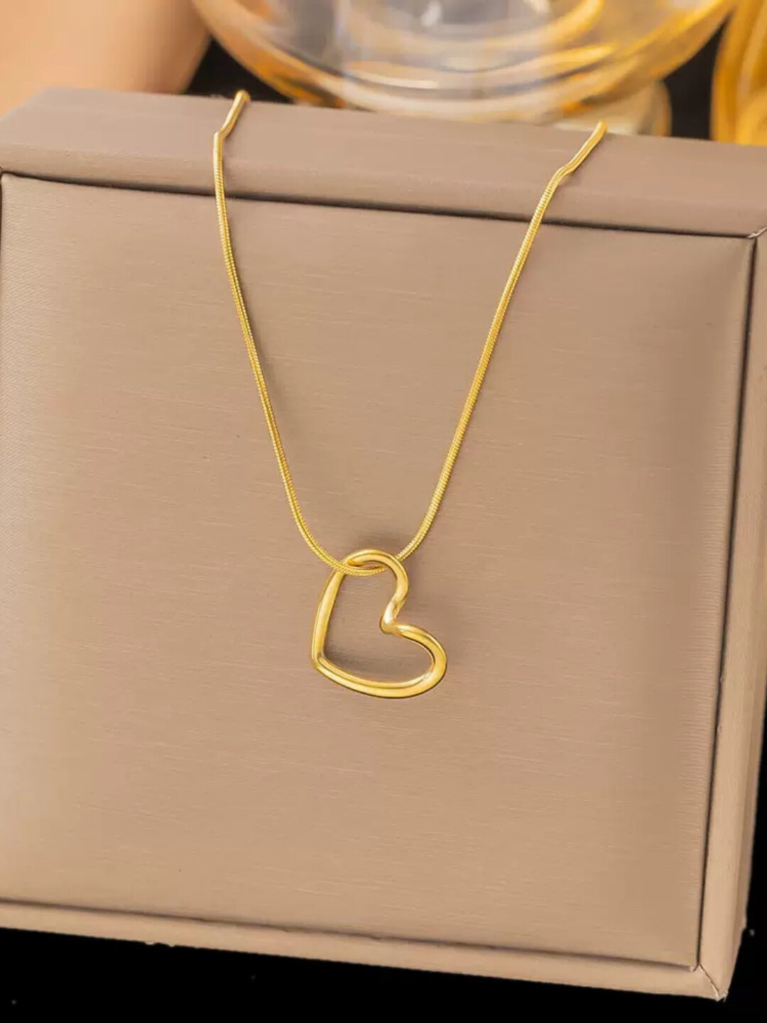 Комплект бижутерии, размер кольца 17.2, золотой — фото 1